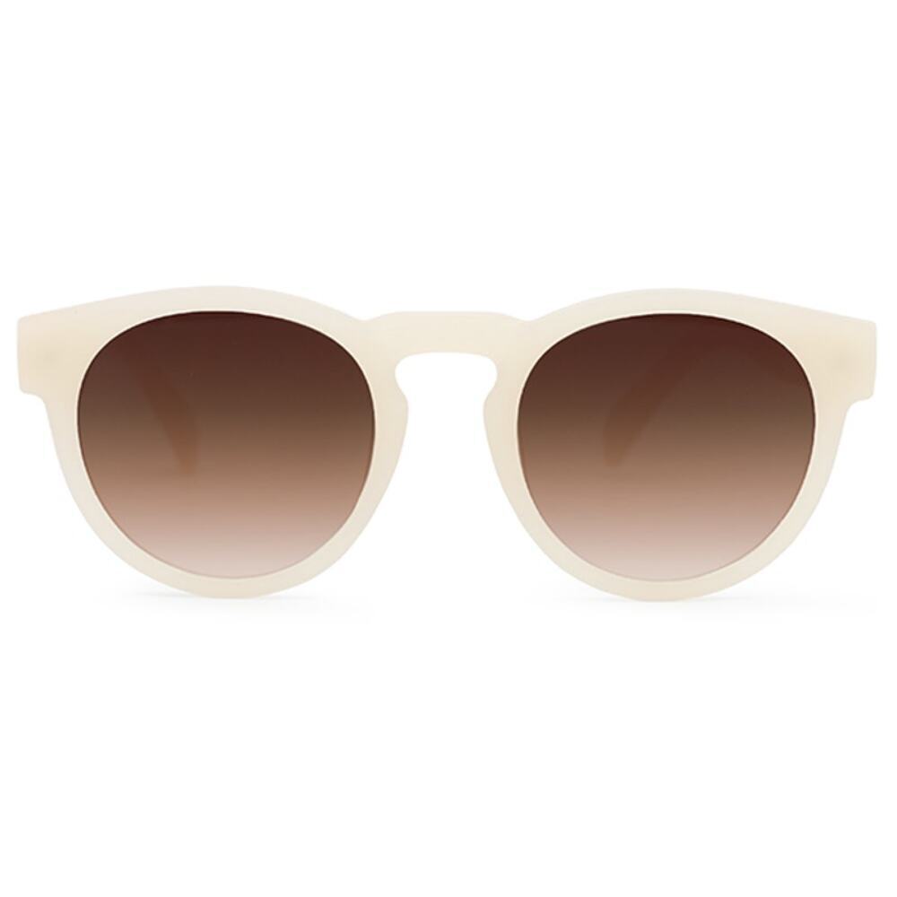 TOPFOXX Women's Beige CHELSEA Brown Lens Round Gradient Sunglasses - Picture 5 of 10